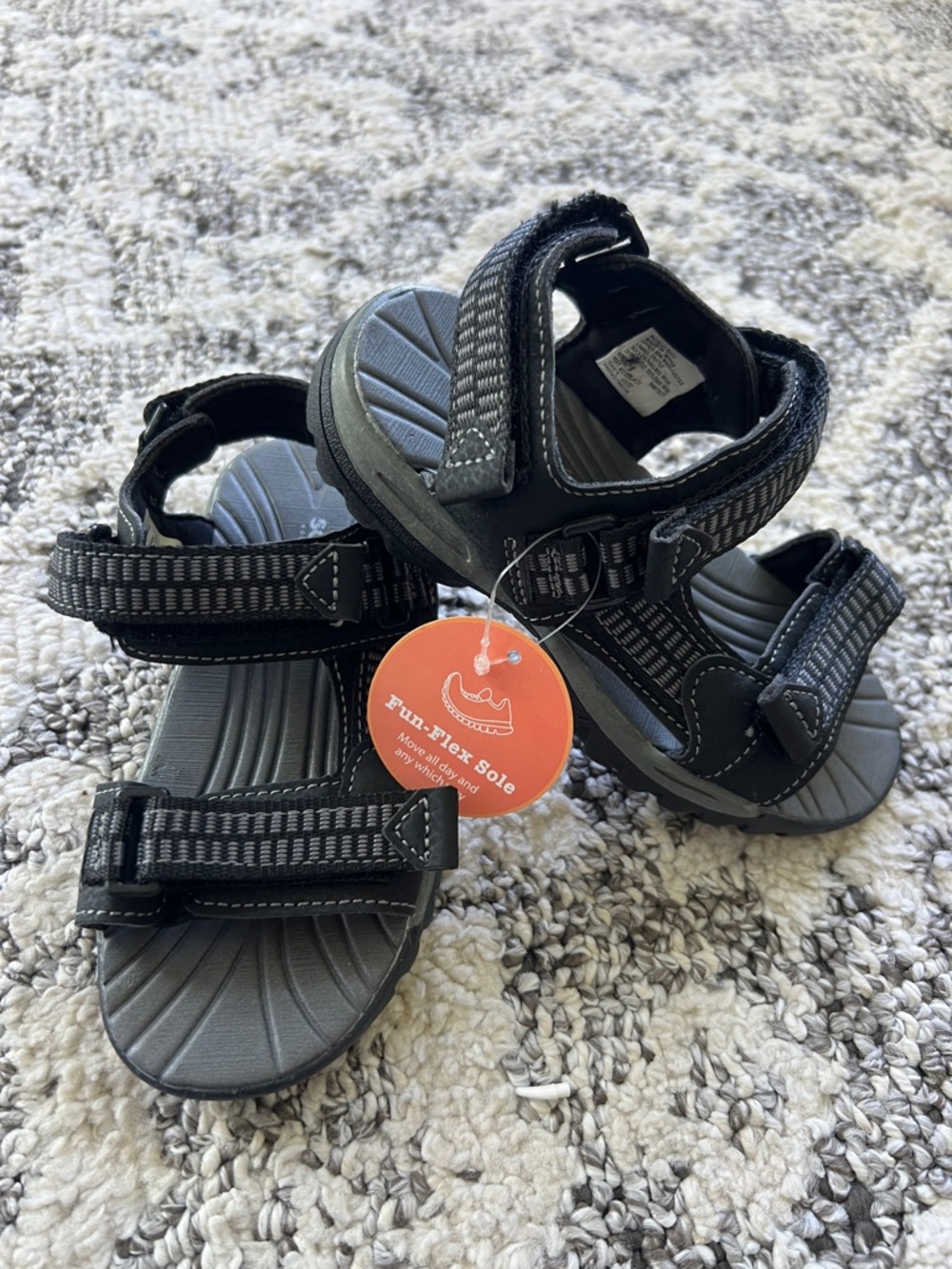 Bundle 3 pairs and get offer $20 Sonoma Black Kids Adjustable Sport Sandals